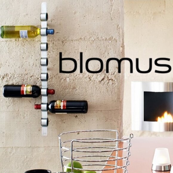 BLOMUS 🍷 29-Inch Stainless Steel Wall-Mounted Wine Bottle Holder - Picture 1 of 16